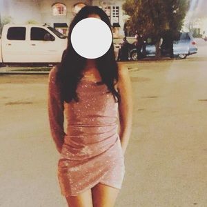 Windsor pink glittery half sleeve dress